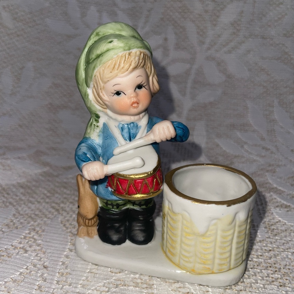 Jasco Drummer Boy Votive Candle Holder 1978
